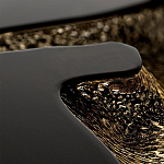 Дизайнерский журнальный стол круглый с декоративным расколом в центре стола Flaming варинант исполнения - 1 | Loft Concept в Краснодаре