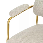 Стул Singer Chair с подлокотниками серый на золотистых ножках варинант исполнения - 6 | Loft Concept в Краснодаре