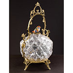 Конфетница с бронзовой ручкой и фарфоровой птичкой на крышке Eden Garden варинант исполнения - 5 | Loft Concept в Краснодаре