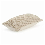 Чехол на подушку с макраме бежевого цвета Macrame варинант исполнения - 1 | Loft Concept в Краснодаре