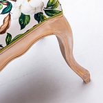 Банкетка из натурального бука золотистая с изображением птиц и цветов Blooming Birds варинант исполнения - 3 | Loft Concept в Краснодаре