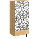 Шкаф с принтом Leaf bouquet варинант исполнения - 1 | Loft Concept в Краснодаре