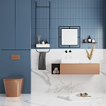 Настенное зеркало квадратной формы в черной металлической раме CORNER MIRROR BLACK варинант исполнения - 3 | Loft Concept в Краснодаре