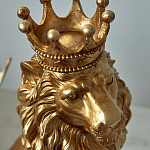Статуэтка лев с детализированной гривой и изящной короной Lion Crown  варинант исполнения - 6 | Loft Concept в Краснодаре