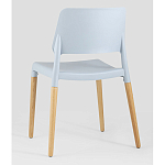 Пластиковый стул на ножках из массива бука Ferret Grey-Blue варинант исполнения - 4 | Loft Concept в Краснодаре