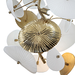 Подвесной светильник с белыми и золотистыми цветами Dahlia Flowers Lamp варинант исполнения - 4 | Loft Concept в Краснодаре
