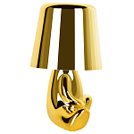 Настольная лампа фигурная золотого цвета с гладким абажуром Высота 16 см Sophia варинант исполнения - 6 | Loft Concept в Краснодаре