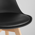 Стул с основой из пластика и мягким сиденьем Arvika Black варинант исполнения - 7 | Loft Concept в Краснодаре