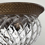 Потолочный светильник с чашеобразным плафоном из толстого волнообразного стекла и широким узорчатым основанием Hinkley варинант исполнения - 10 | Loft Concept в Краснодаре