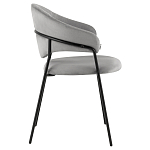 Серый стул с обивкой из искусственной замши Alexis варинант исполнения - 3 | Loft Concept в Краснодаре