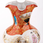 Ваза красного цвета с рисунком Chinoiserie Ceramics варинант исполнения - 1 | Loft Concept в Краснодаре