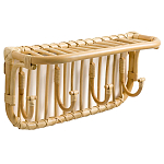 Настенная вешалка из ротанга с полкой Willa Wall Shelf Hanger варинант исполнения - 1 | Loft Concept в Краснодаре