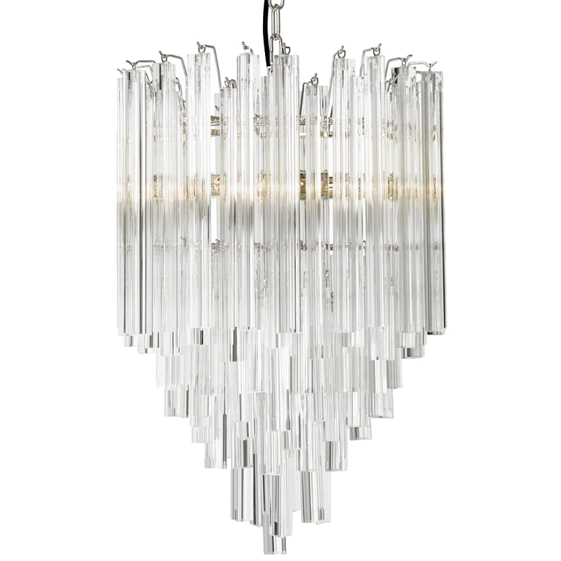 Люстра Chandelier Salerno Clear Никель Прозрачный (Transparent) в Краснодаре | Loft Concept 