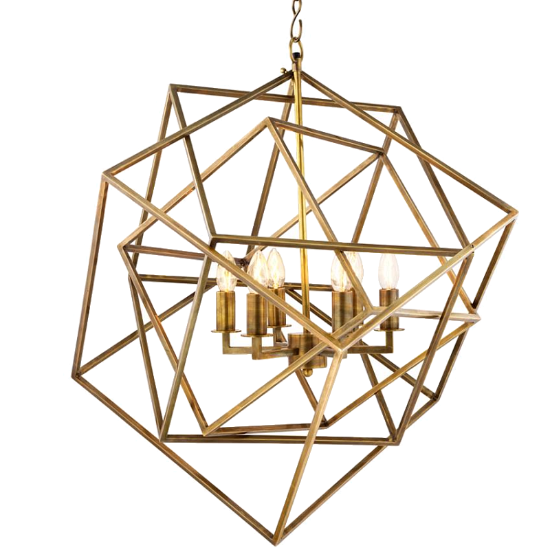 Люстра Lantern Matrix Brass Латунь в Краснодаре | Loft Concept 