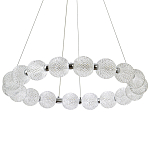 Светодиодная кольцевая люстра с круглыми плафонами Crystal Globule Chandelier Chrome варинант исполнения - 1 | Loft Concept в Краснодаре