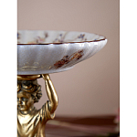 Чаша с цветочным орнаментом на ножке в виде бронзового ангела Eden Garden варинант исполнения - 8 | Loft Concept в Краснодаре