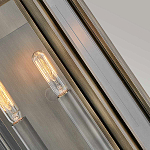 Настенный фонарь прямоугольной формы цвета состаренная латунь с двумя лампами Hinkley варинант исполнения - 2 | Loft Concept в Краснодаре