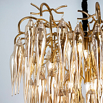 Люстра со стеклянными подвесками янтарного цвета Ambre Glass Chandelier 80 варинант исполнения - 2 | Loft Concept в Краснодаре