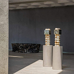 Настольная лампа с основанием из 24 выточенных сферических камней Through Stone варинант исполнения - 4 | Loft Concept в Краснодаре