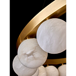 Люстра круглая с сферическими плафонами из натурального камня Phased Spheres варинант исполнения - 3 | Loft Concept в Краснодаре