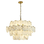 Люстра четырехъярусная с подвесками в форме дисков Cryptocrystalline Stone варинант исполнения - 3 | Loft Concept в Краснодаре