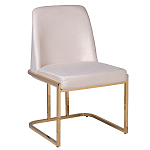 Стул обеденный велюровый кремовый с золотым каркасом Nobility варинант исполнения - 3 | Loft Concept в Краснодаре