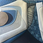 Арт-объект ручной работы Blue Abstraction из 4-х панелей варинант исполнения - 2 | Loft Concept в Краснодаре