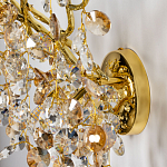 Бра золотого цвета с ветвями и прозрачными хрустальнымих подвесками Droplet Chandelier варинант исполнения - 6 | Loft Concept в Краснодаре