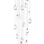 Большая каскадная люстра с хрустальными плафонами хром Esme Crystal Chrome Cascade Chandelier 25 варинант исполнения - 2 | Loft Concept в Краснодаре