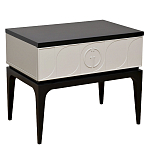 Тумбочка прикроватная с ящиком черно-серого цвета Noble Nightstand варинант исполнения - 1 | Loft Concept в Краснодаре