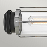 Бра для ванных комнат горизонтальное с 2-мя прозрачным цилиндрическим плафонами на круглом основании Hinkley варинант исполнения - 6 | Loft Concept в Краснодаре