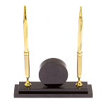 Часы настольные с двумя ручками из натурального камня Stone Clock варинант исполнения - 5 | Loft Concept в Краснодаре