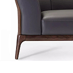 Диван двухместный c каркасом из массива дерева Double Sofa Made of Walnut Wood варинант исполнения - 3 | Loft Concept в Краснодаре