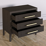 Тумба Primo  с тремя ящиками шпон темный орех варинант исполнения - 3 | Loft Concept в Краснодаре