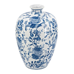 Ваза фарфоровая с узким горлышком и синими цветочными мотивами Independence варинант исполнения - 1 | Loft Concept в Краснодаре