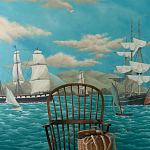 Обои ручная роспись Nantucket Crossing Brandt colourway on scenic paper варинант исполнения - 3 | Loft Concept в Краснодаре