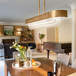 Люстра подвесная прямоугольная цвета латунь Kichler варинант исполнения - 6 | Loft Concept в Краснодаре