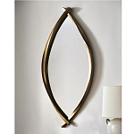 Зеркало овальное в деревянной золотистой раме Oval Gold Lines варинант исполнения - 4 | Loft Concept в Краснодаре