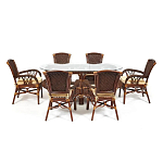 Комплект обеденный из ротанга Eloise grand варинант исполнения - 1 | Loft Concept в Краснодаре