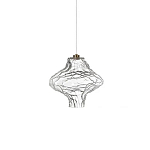 Подвесной светильник с плафоном из фактурного прозрачного стекла Light Ensemble варинант исполнения - 7 | Loft Concept в Краснодаре