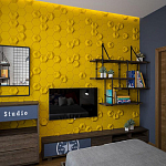 Гипсовая 3D Панель M-41 A, B варинант исполнения - 3 | Loft Concept в Краснодаре