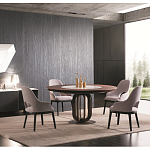 Обеденный стол круглый на чёрном фигурном основании Bosnia dinning table  варинант исполнения - 2 | Loft Concept в Краснодаре