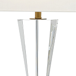 Настольная лампа с прозрачным корпусом и прямоугольным тканевым абажуром Charm and Luxury варинант исполнения - 1 | Loft Concept в Краснодаре