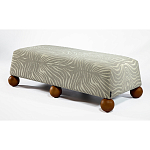 Банкетка Wakonda Gray Zebra с деревянными шариками  варинант исполнения - 1 | Loft Concept в Краснодаре