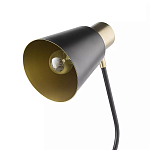 Настольная лампа с наклонным корпусом и подвижным плафоном в сочетании золотистого и чёрного цвета Work Surface Light варинант исполнения - 4 | Loft Concept в Краснодаре