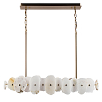 Подвесной светильник с фигурными элементами из белого алебастра Cryptocrystalline Stone варинант исполнения - 1 | Loft Concept в Краснодаре