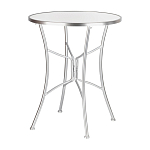 Столик приставной с круглой столешницей на серебристом основании Scenical Table варинант исполнения - 1 | Loft Concept в Краснодаре