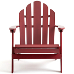 Уличное кресло из массива акации Adirondack Wooden Chair Red варинант исполнения - 2 | Loft Concept в Краснодаре