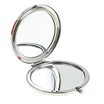 Зеркало карманное двухстороннее круглое из натурального камня Серафинит в подарочной упаковке Silver Stone Mirrors варинант исполнения - 2 | Loft Concept в Краснодаре