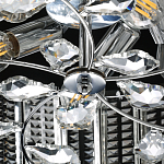 Люстра круглая на цепи цвета хром с прозрачными рельефными хрустальными пластинами Textured Glass Chandelier варинант исполнения - 9 | Loft Concept в Краснодаре